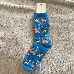 American Eagle Christmas Dog Socks NWT